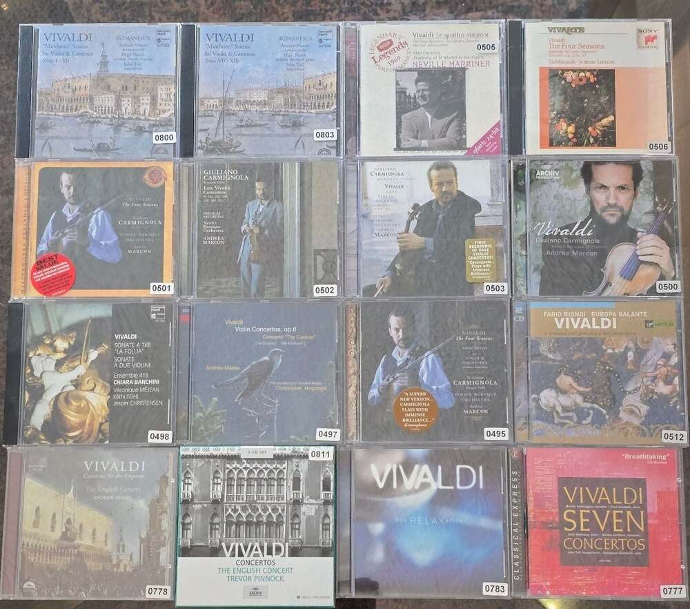 Vivaldi Four Seasons + Violin Concertos 16 CD Lot Carmignola Biondi Marrine